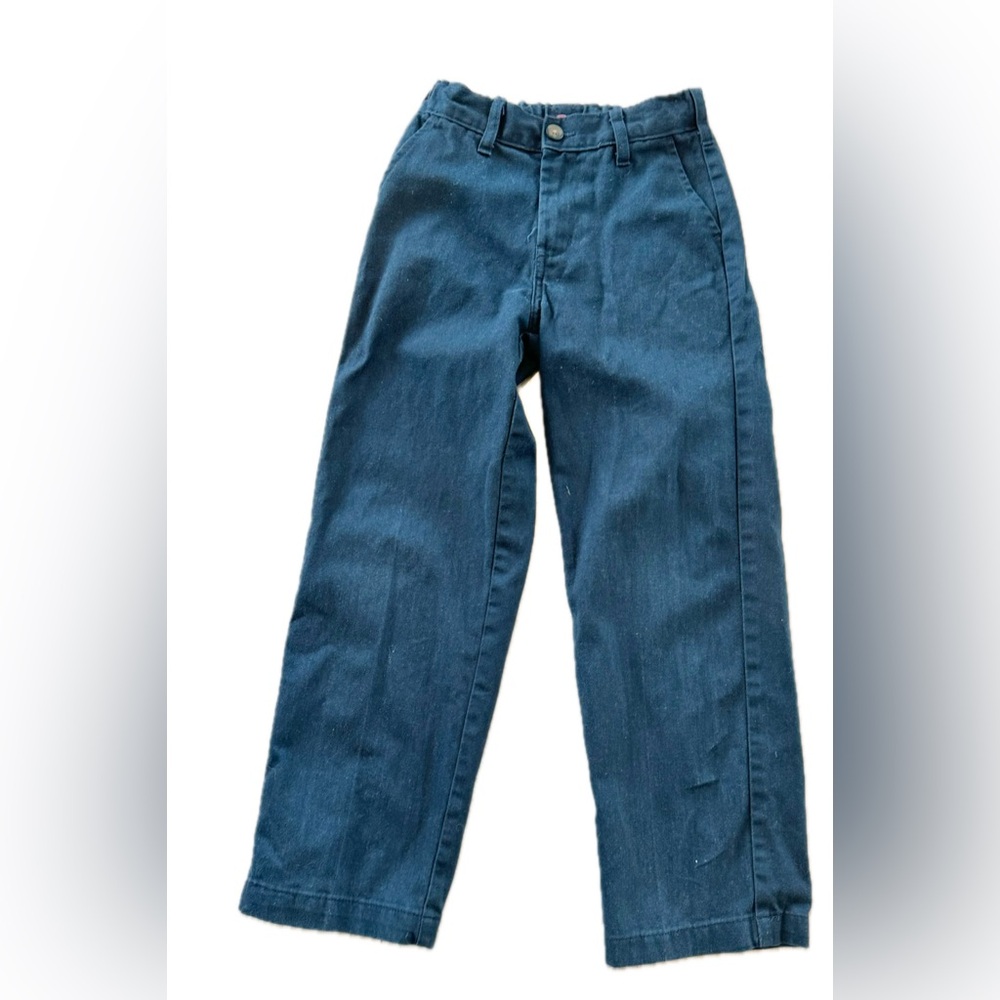 Dickies Sz 8 Boys Pants Navy Blue Adjustable Waist